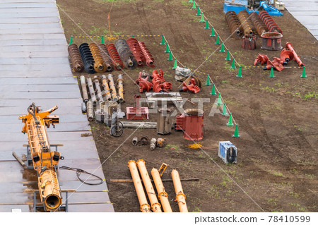 Construction site foundation work auger screw tidy 78410599