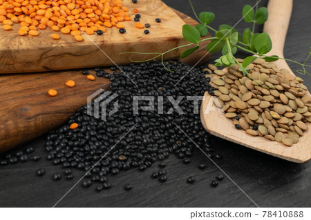 Raw Dry Lentils, Lentil Grains, Dal, Daal, Dhal, Masoor Raw Dry Lentils, Lentil Grains, Dal, Daal, Dhal, Masoor 78410888