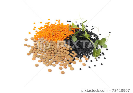 Raw Dry Lentils, Lentil Grains, Dal, Daal, Dhal, Masoor Raw Dry Lentils, Lentil Grains, Dal, Daal, Dhal, Masoor 78410907
