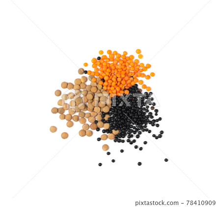Raw Dry Lentils, Lentil Grains, Dal, Daal, Dhal, Masoor Raw Dry Lentils, Lentil Grains, Dal, Daal, Dhal, Masoor 78410909