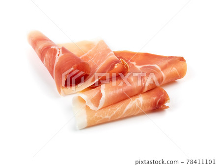 Slices of Prosciutto, Spanish Jamon Cut, Parma Ham Slices of Prosciutto, Spanish Jamon Cut, Parma Ham 78411101