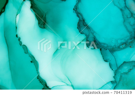 Abstract painting background in a stylish turquoise color. 78411319