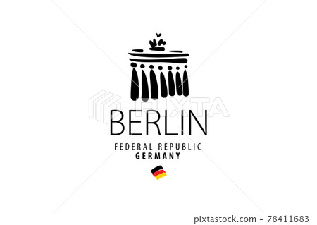 Vector icon Branderburg Gate in Berlin in Germany 78411683