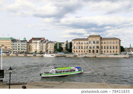 View toward the National Museum from the Old Town (Gamla Stan) side of Stockholm, Sweden View toward the National Museum from the Old Town (Gamla Stan) side of Stockholm, Sweden 78411835