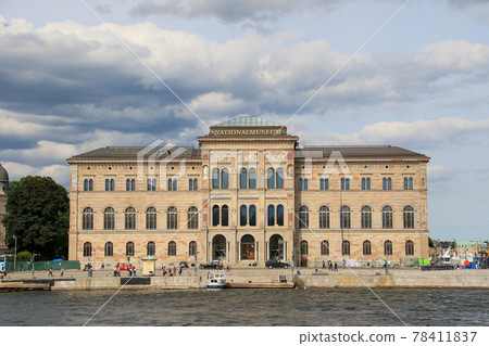 View toward the National Museum from the Old Town (Gamla Stan) side of Stockholm, Sweden 78411837