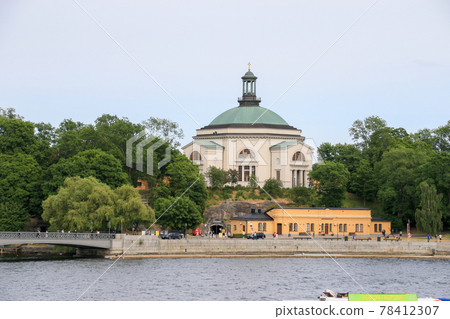 View of Skeppsholmen Island from the Old Town (Gamla Stan) side of Stockholm, Sweden View of Skeppsholmen Island from the Old Town (Gamla Stan) side of Stockholm, Sweden 78412307