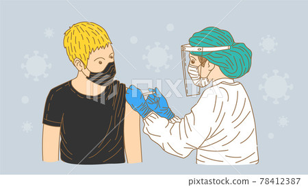 Vaccination of people by doctors To build immunity against the virus covid-19 Vaccination of people by doctors To build immunity against the virus covid-19 78412387