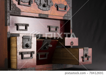 A chest of drawers made with hidden doors during the Meiji era 78412691