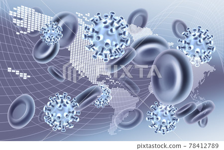 Global Pandemic Virus Map Concept 78412789