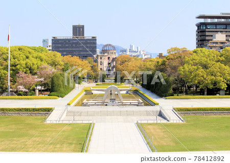 Scenery of Peace Memorial Park seen from the Peace Memorial Museum 78412892