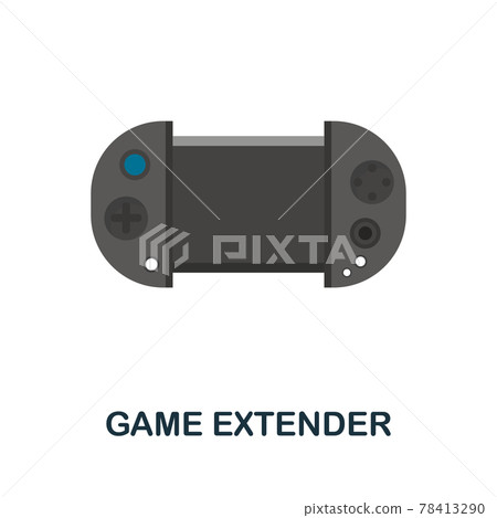 Game Extender flat icon. Color simple element from phone accessories collection. Creative Game Extender icon for web design, templates, infographics and more 78413290