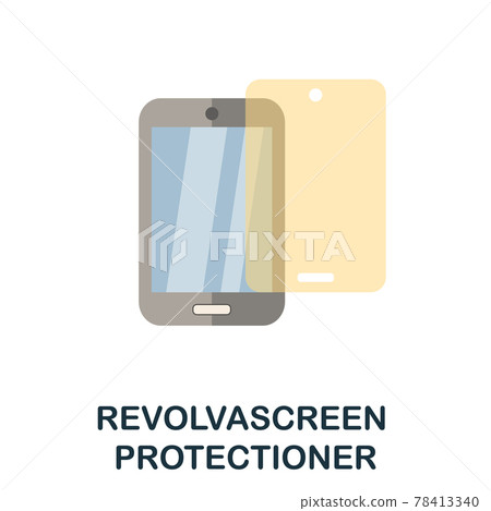 Screen Protection flat icon. Color simple element from phone accessories collection. Creative Screen Protection icon for web design, templates, infographics and more 78413340