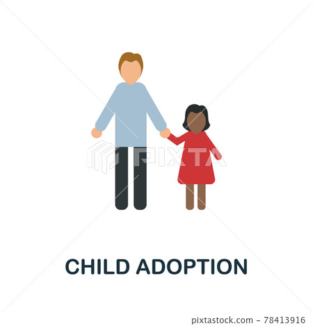 Divorce icon. Flat sign element from child adoption collection. Creative Divorce icon for web design, templates, infographics and more 78413916