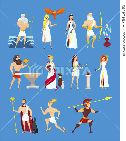 Cartoon Greek Gods set Cartoon Greek Gods set 78414585