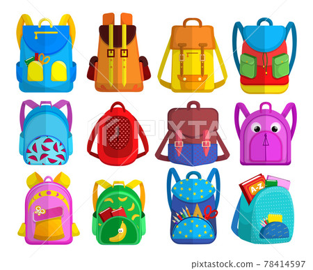 Bright childish backpacks collection 78414597