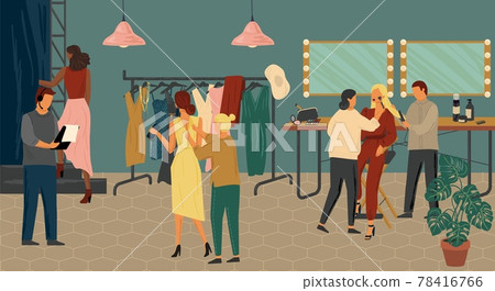 Fashion show backstage concept vector... - Stock Illustration [78416766] -  PIXTA