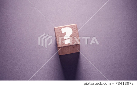 Question Mark Word with Wooden Cubes Question Mark Word with Wooden Cubes 78418072