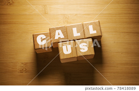 Call us Word with Wooden Cubes Call us Word with Wooden Cubes 78418089