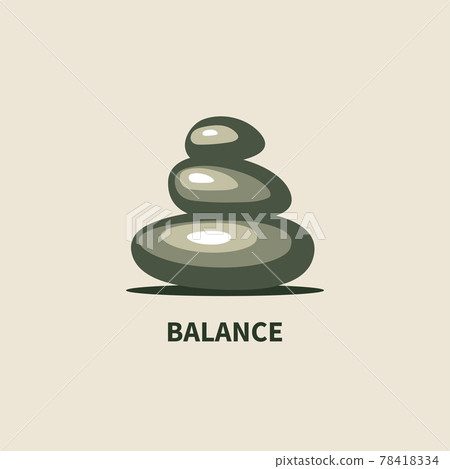 Balance icon. Harmony symbol. Stack of stones. Buddhism concept Balance icon. Harmony symbol. Stack of stones. Buddhism concept 78418334
