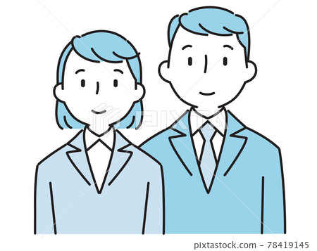 穿西裝的男女上半身 78419145