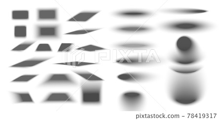 Templates of square and round shadows realistic vector illustration isolated. Templates of square and round shadows realistic vector illustration isolated. 78419317