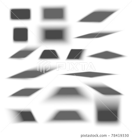 Templates set of square shadows realistic vector illustration isolated. 78419330