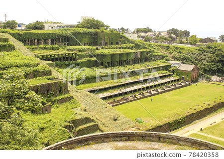 [Sado Aikawa] Sado Mine Kitazawa District Facility Group Kitazawa Floating Concentrator Site (from hill) 78420358