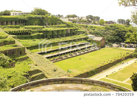 [Sado Aikawa] Sado Mine Kitazawa District Facility Group Kitazawa Floating Concentrator Site (from hill) 78420359