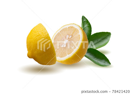 Fresh lemon fruit isolated on white background 78421420