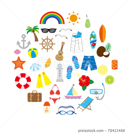 夏季矢量插圖集 78422488