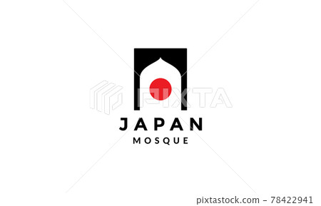 japan mosque  logo symbol vector icon illustration graphic design 78422941