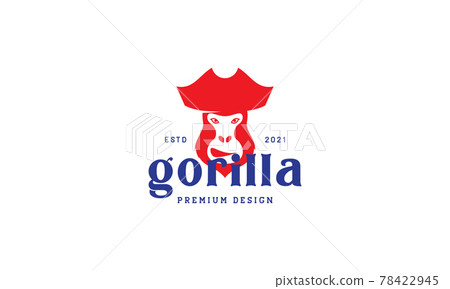 cartoon gorilla pirates vintage logo symbol vector icon illustration graphic design cartoon gorilla pirates vintage logo symbol vector icon illustration graphic design 78422945