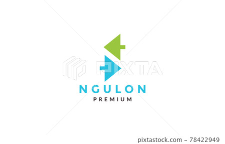 abstract arrow letter N logo symbol vector icon illustration graphic design 78422949