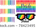 lgbt barcode pride flag  and lgbq glass 78423495