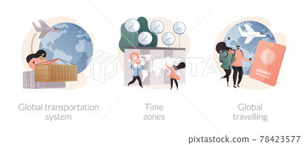 International business coordination abstract concept vector illustrations. 78423577