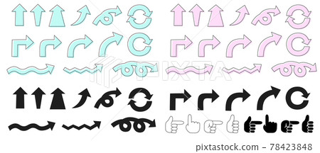 Arrow illustration set Arrow illustration set 78423848