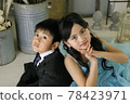 Shichigosan, siblings in dresses and suits, children's wedding 78423971
