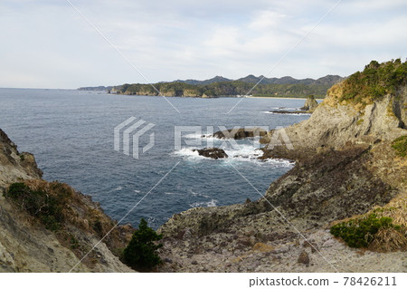 From the direction of Cape Tarai Promenade in Minamiizu Town toward Yumigahama 78426211