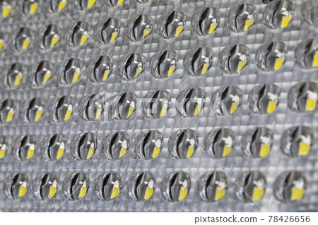 Background of glass transparent LED panel with light emitting diodes elements 78426656