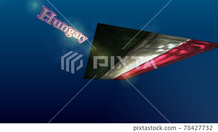 Hungary flag and text flying in space 6-3-3 Hungary flag and text flying in space 6-3-3 78427732