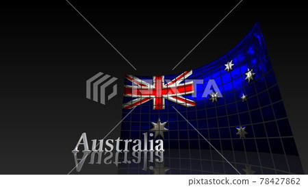 Australia flag and text on the floor 5-3-3 Australia flag and text on the floor 5-3-3 78427862