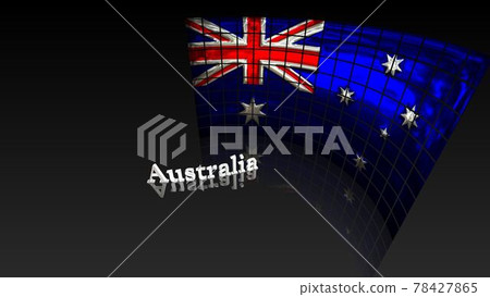 Australia flag and text on the floor 5-2-3 Australia flag and text on the floor 5-2-3 78427865