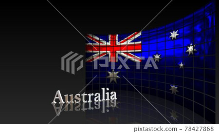 Australia flag and text on the floor 5-1-3 Australia flag and text on the floor 5-1-3 78427868