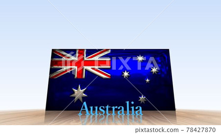 Australia flag and text on the floor 4-3-2 Australia flag and text on the floor 4-3-2 78427870