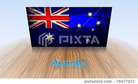 Australia flag and text on the floor 4-2-2 Australia flag and text on the floor 4-2-2 78427872