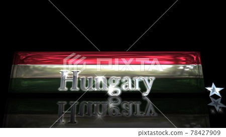 Hungary flag and text on the floor 2-3-2 Hungary flag and text on the floor 2-3-2 78427909