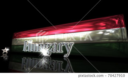 Hungary flag and text on the floor 2-3-3 Hungary flag and text on the floor 2-3-3 78427910