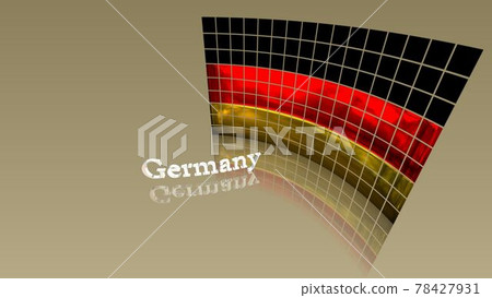 德國國旗和地板上的文字 5-2-3 78427931