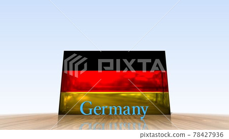 Germany flag and text reflected on the floor 4-3-2 Germany flag and text reflected on the floor 4-3-2 78427936