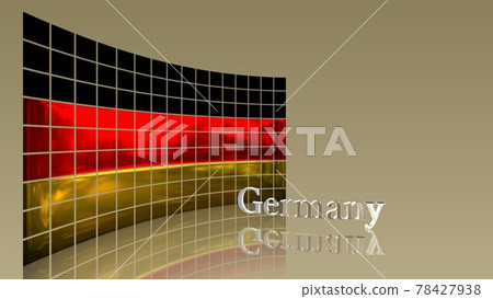 Germany flag and text on the floor 5-1-1 Germany flag and text on the floor 5-1-1 78427938